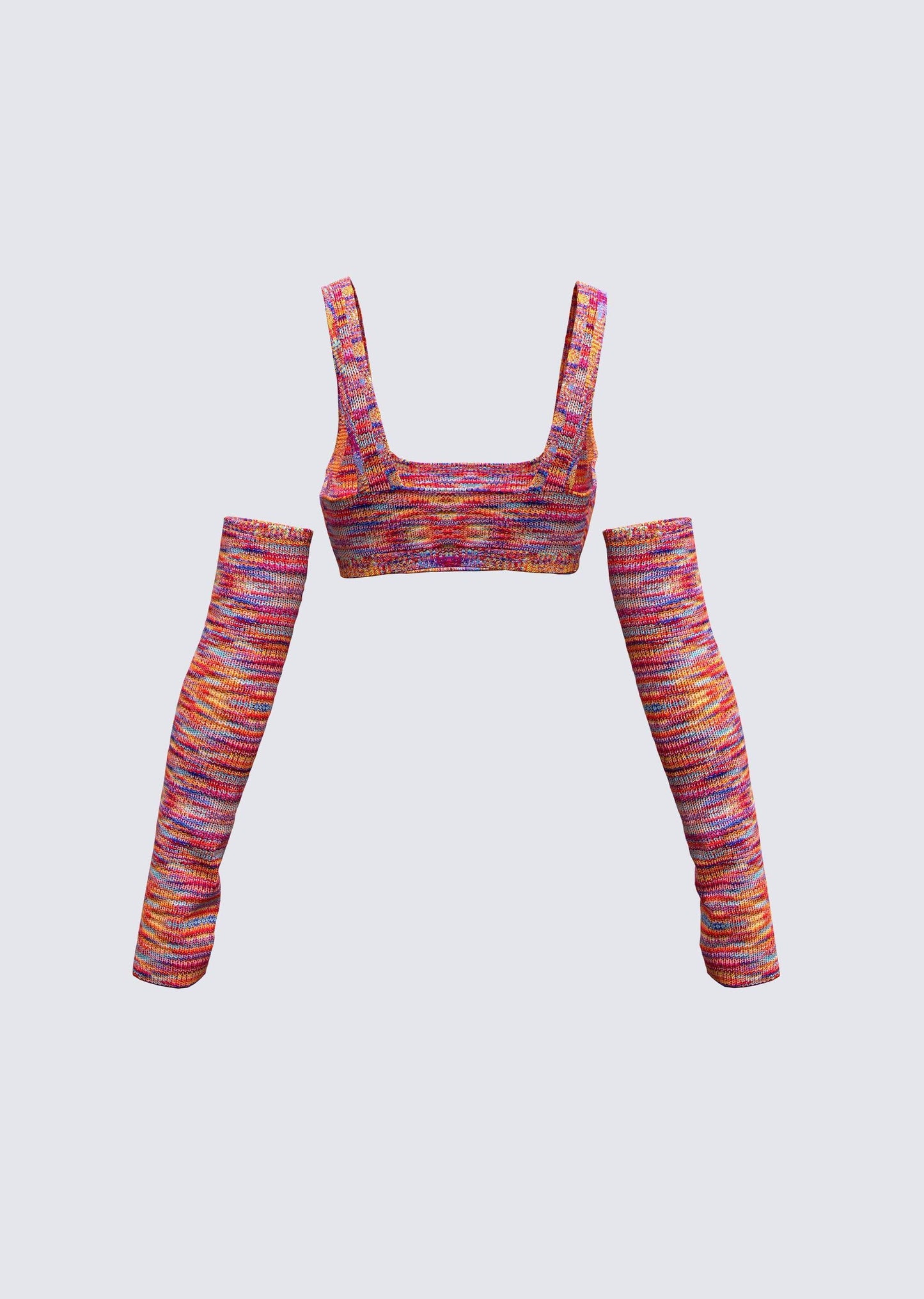 Cara Rainbow Knit Top & Sleeves