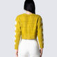 Daria Green Fuzzy Cardigan