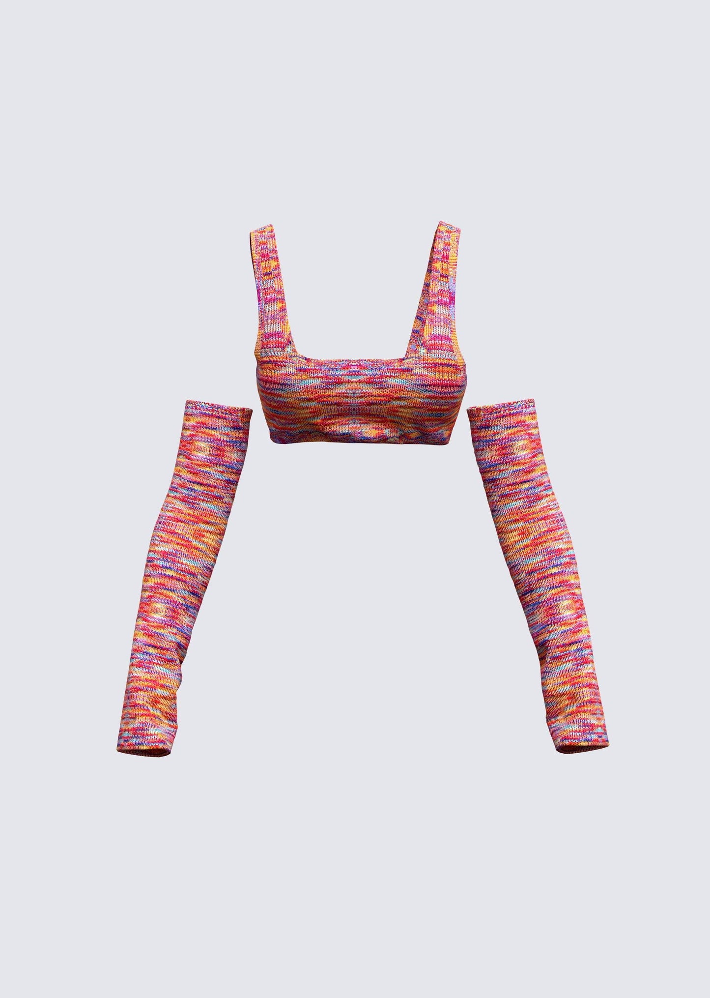 Cara Rainbow Knit Top & Sleeves