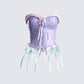 Dolly Blue Sweetheart Corset Top 3d product front