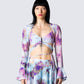 Kadence Tie Dye Print Shrug model front