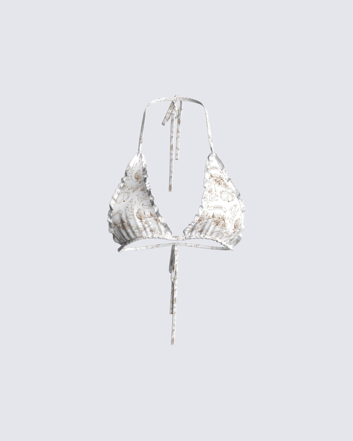 Mason White Print Bikini Top product front