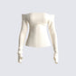 Lucy Cream Off Shoulder Top