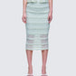 Ursuline Sage Ruffle Trim Skirt model front