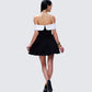 Vale Black Off Shoulder Mini Dress