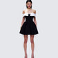 Vale Black Off Shoulder Mini Dress model front
