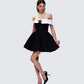 Vale Black Off Shoulder Mini Dress