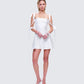 Valeria White Satin Mini Dress