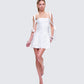 Valeria White Satin Mini Dress