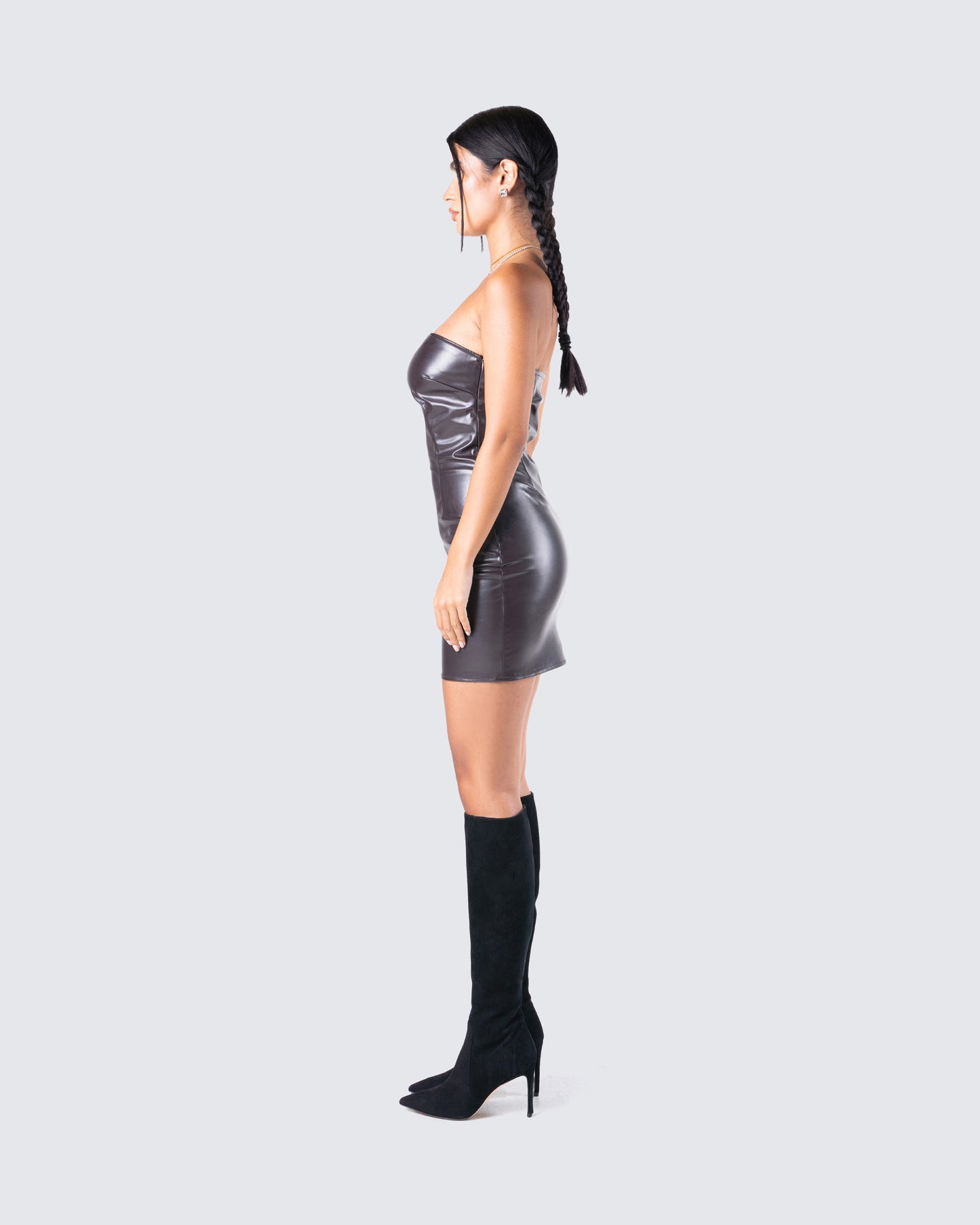 Valerie Brown Vegan Leather Dress