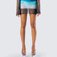 Vanessa Black Sequin Knit Skirt model front