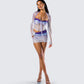 Vanessa Purple Sequin Knit Skirt