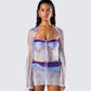 Vanessa Purple Sequin Knit Top model front