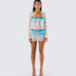 Vanessa Turquoise Sequin Set model front