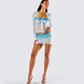 Vanessa Turquoise Sequin Set