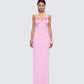 Veida Pink Flower Applique Dress model front