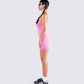 Veronica Pink Jersey Mini Dress
