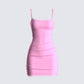 Veronica Pink Jersey Mini Dress 3d product front
