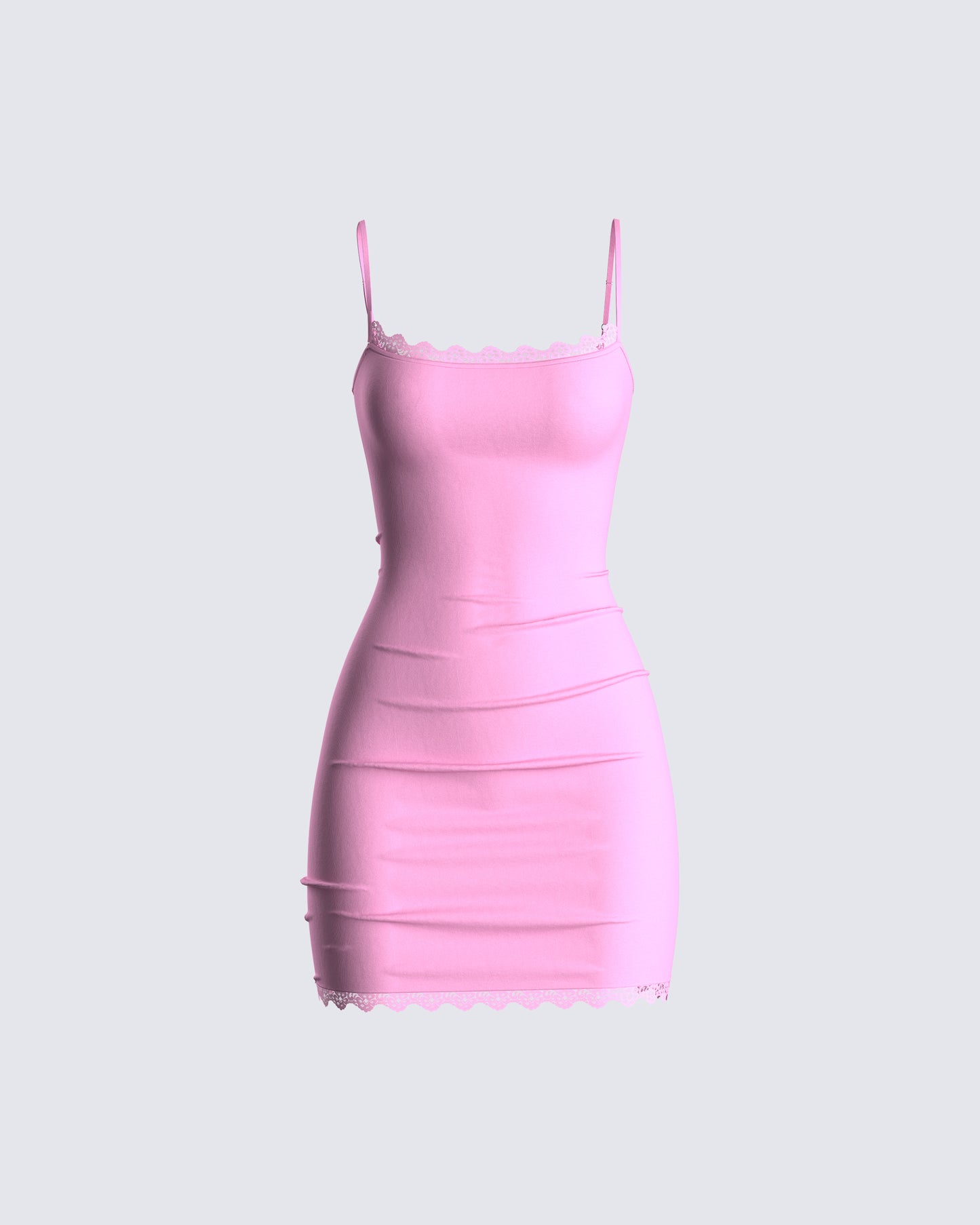 Veronica Pink Jersey Mini Dress 3d product front