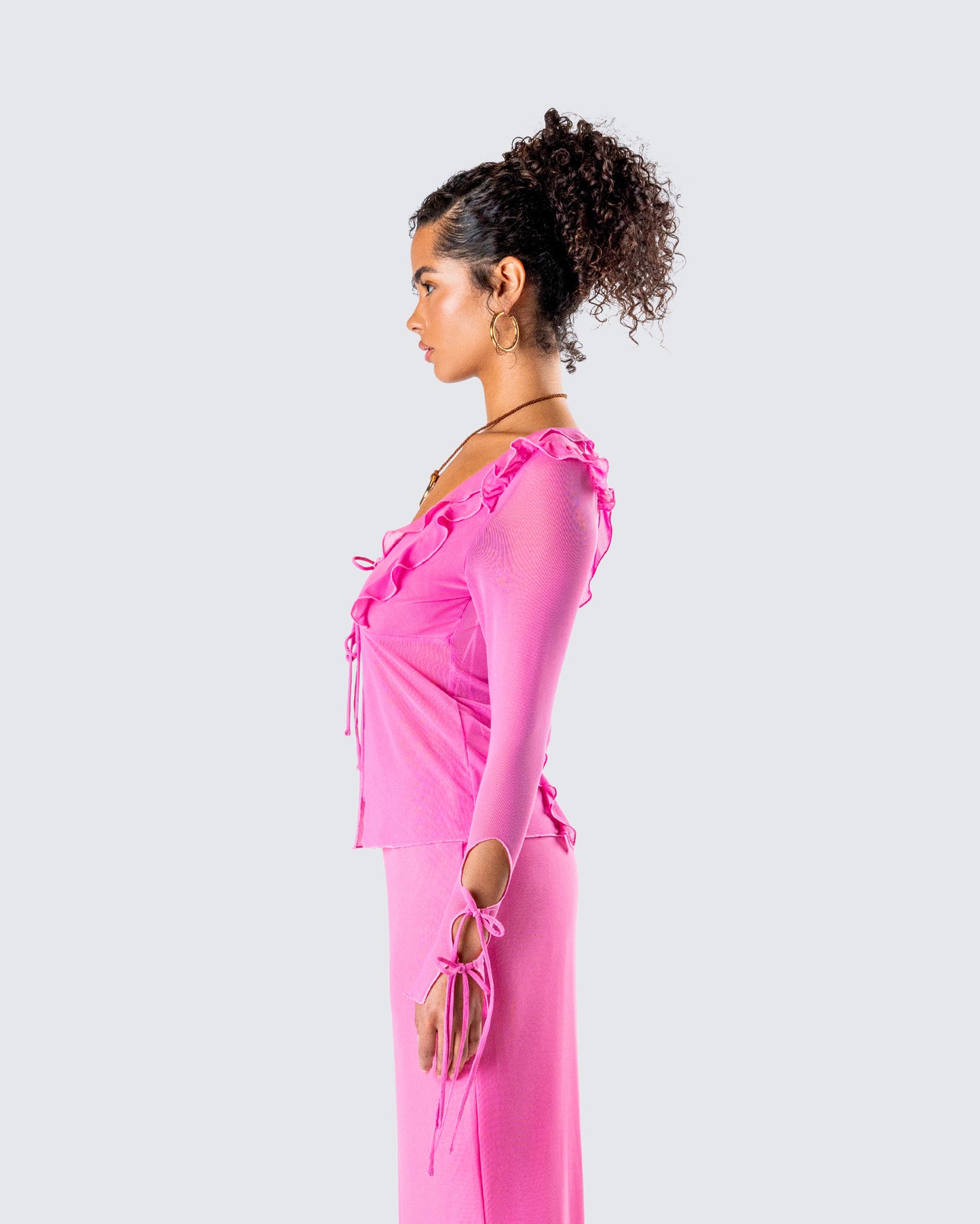 Vianka Pink Long Sleeve Top