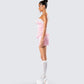 Vienna Pink Ruffle Mini Dress
