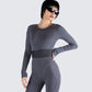 Vilma Grey Rib Zip Jumpsuit