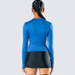 Vivi Blue Jersey Long Sleeve Top