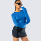 Vivi Blue Jersey Long Sleeve Top