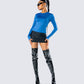 Vivi Blue Jersey Long Sleeve Top
