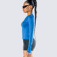 Vivi Blue Jersey Long Sleeve Top