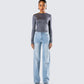 Vivi Denim Set model front