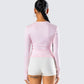 Vivi Pink Jersey Long Sleeve Top