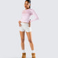 Vivi Pink Jersey Long Sleeve Top