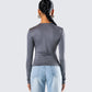 Vivi Grey Jersey Long Sleeve Top