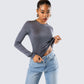 Vivi Grey Jersey Long Sleeve Top