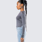 Vivi Grey Jersey Long Sleeve Top