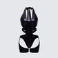 Vivian Black Cut Away Playsuit product front