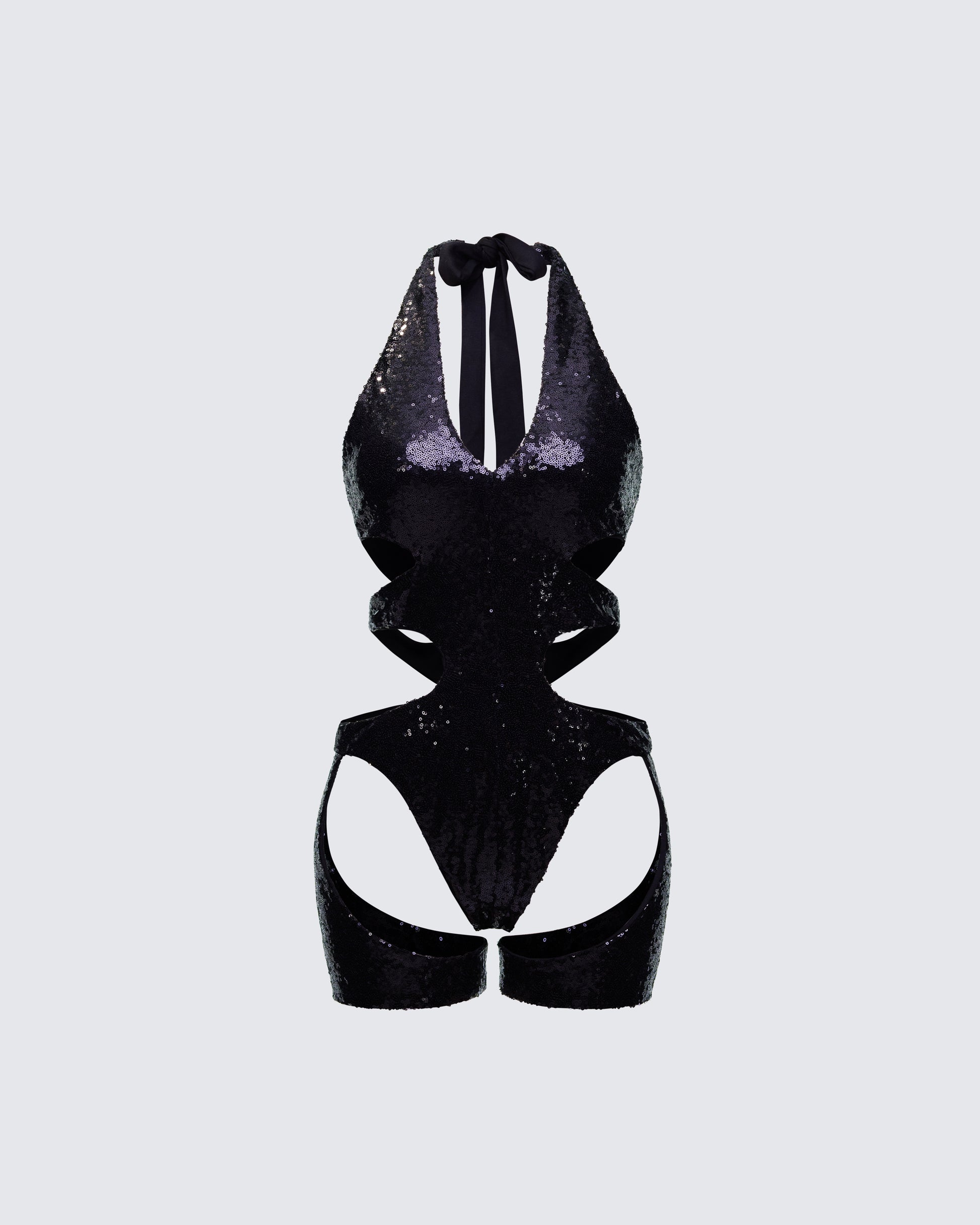 Vivian Black Cut Away Playsuit product front