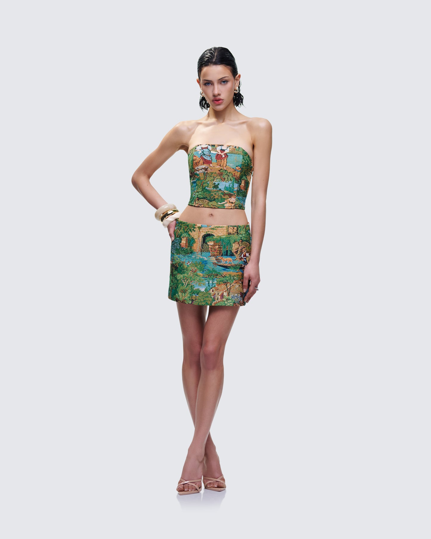 Viviette Tapestry Corset Top