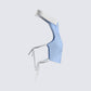 Vitellia Blue Pinstripe Halter Top