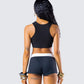 Waverly Black Ribbed Tank Top