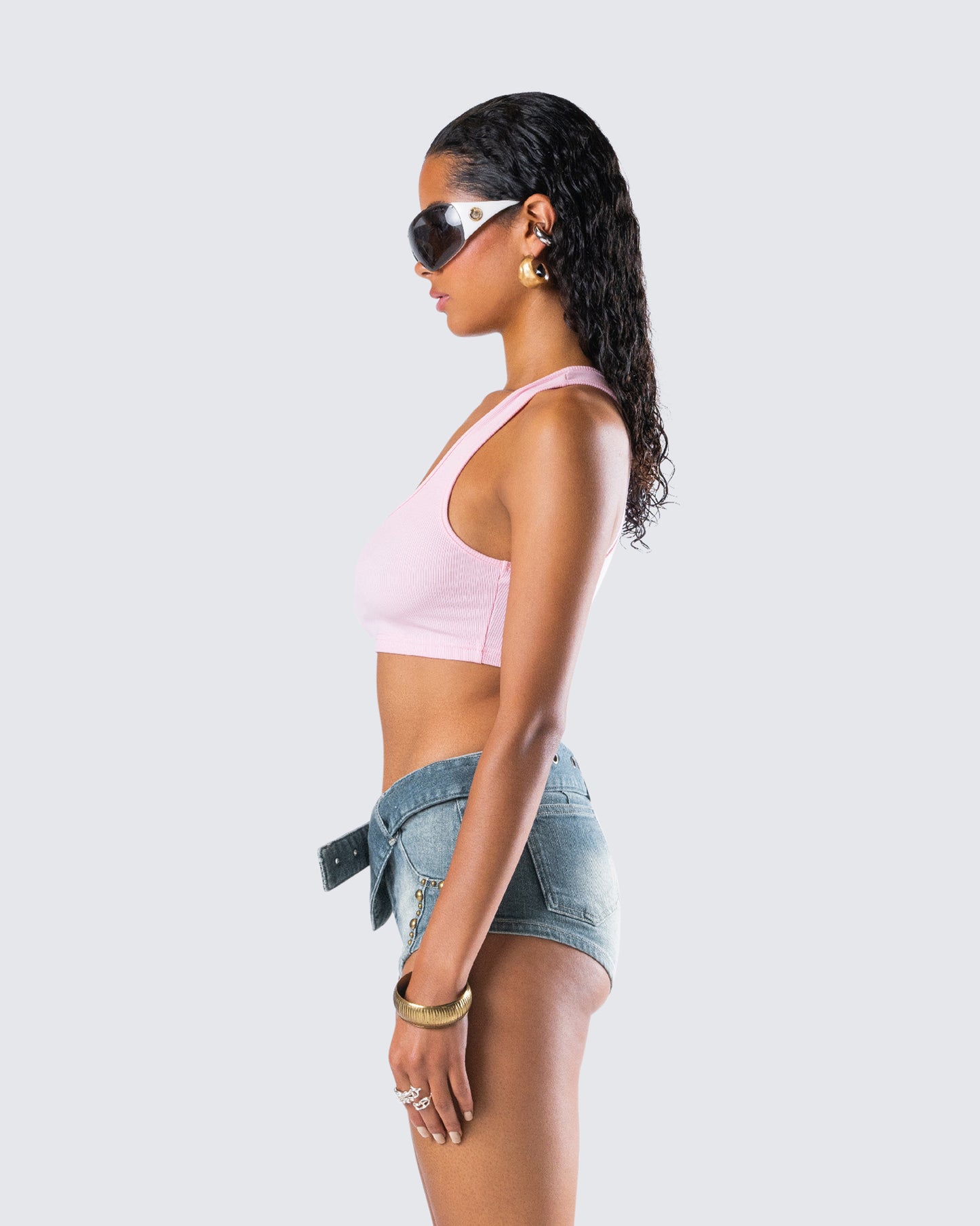 Waverly Pink Ribbed Tank Top