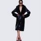 Willa Black Vegan Fur Leather Coat