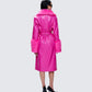 Willa Pink Vegan Fur Leather Coat