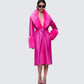 Willa Pink Vegan Fur Leather Coat
