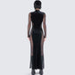 Wilma Black Velvet Paneled Gown