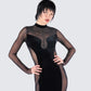 Wilma Black Velvet Paneled Gown