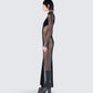 Wilma Black Velvet Paneled Gown