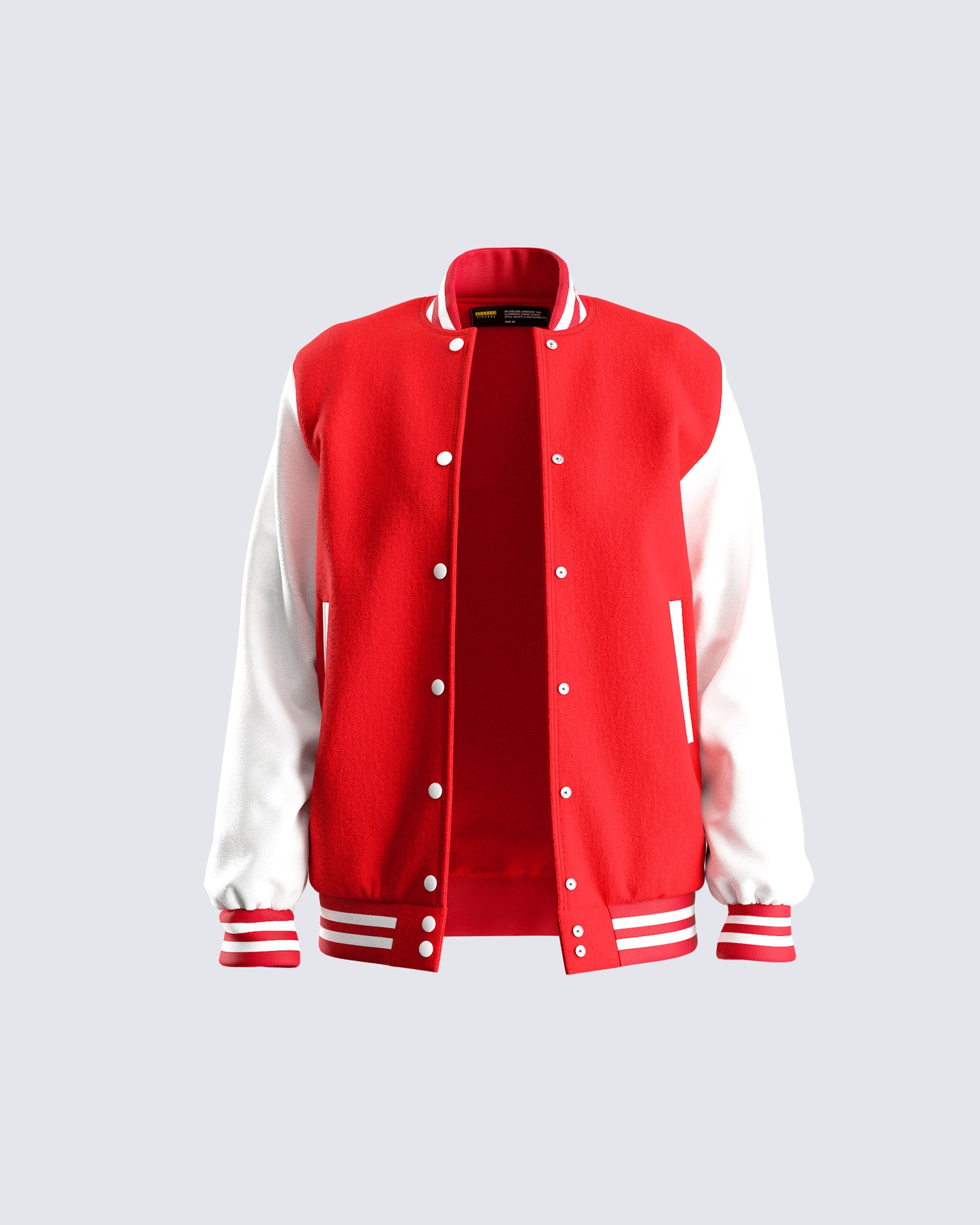 Yai Red Varsity Logo Patch Jacket product front