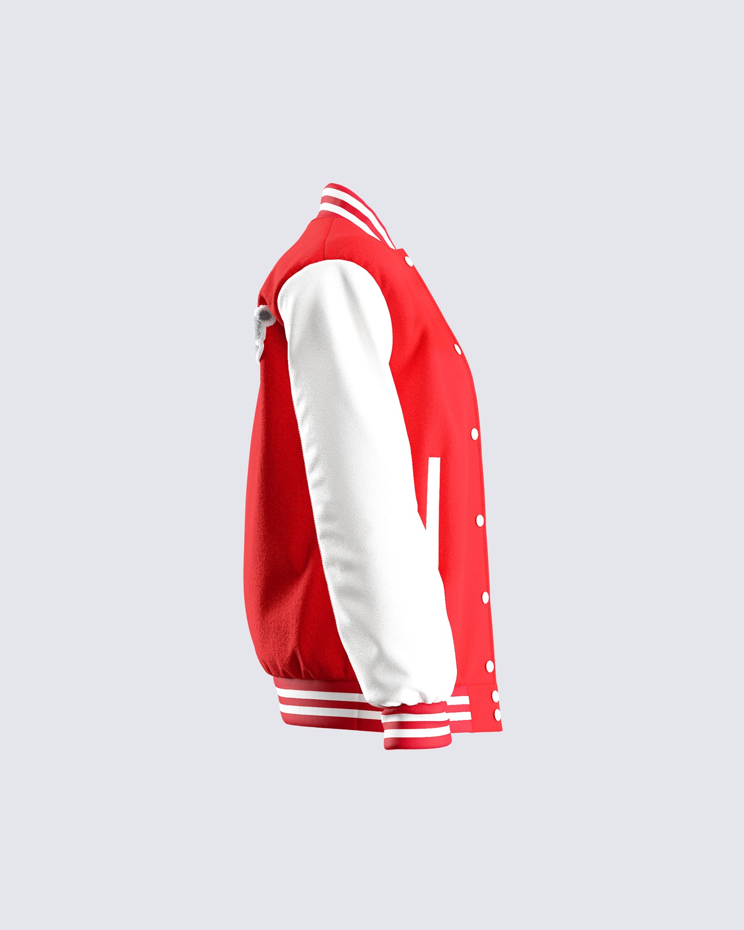 Yai Red Varsity Logo Patch Jacket